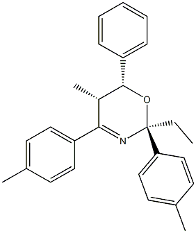 (2S,5S,6R)-2-Ethyl-5-methyl-6-phenyl-2,4-di(p-tolyl)-5,6-dihydro-2H-1,3-oxazine Structure