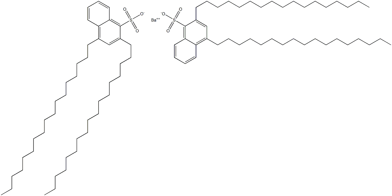 ビス(2,4-ジヘプタデシル-1-ナフタレンスルホン酸)バリウム 化学構造式
