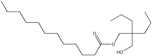 Dodecanoic acid 2-(hydroxymethyl)-2-propylpentyl ester Structure