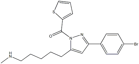 1-(2-Thenoyl)-3-(4-bromophenyl)-5-[5-(methylamino)pentyl]-1H-pyrazole Struktur