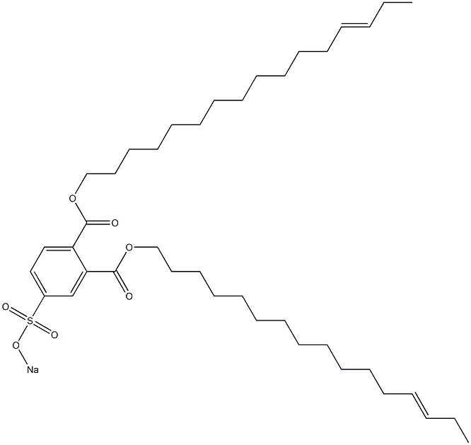4-(Sodiosulfo)phthalic acid di(13-hexadecenyl) ester,,结构式