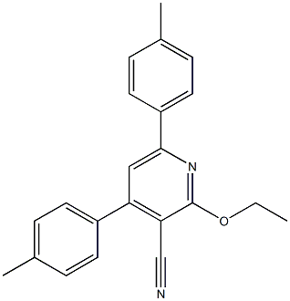 4,6-Di(p-tolyl)-2-ethoxypyridine-3-carbonitrile,,结构式
