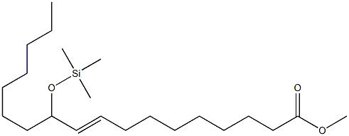 11-(Trimethylsiloxy)-9-octadecenoic acid methyl ester,,结构式