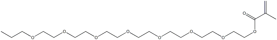 Methacrylic acid 2-[2-[2-[2-[2-[2-(2-propoxyethoxy)ethoxy]ethoxy]ethoxy]ethoxy]ethoxy]ethyl ester,,结构式