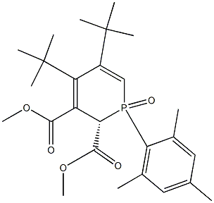(2S)-1-Mesityl-1,2-dihydro-4,5-di-tert-butyl-2,3-bis(methoxycarbonyl)-1H,1H-phosphorin 1-oxide Structure