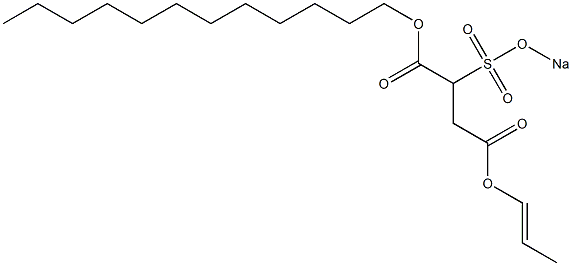 2-(Sodiosulfo)succinic acid 1-dodecyl 4-(1-propenyl) ester Struktur