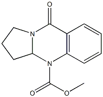 1,2,3,3a-Tetrahydro-4-(methoxycarbonyl)pyrrolo[2,1-b]quinazolin-9(4H)-one 结构式