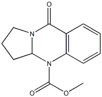 1,2,3,3a-テトラヒドロ-4-(メトキシカルボニル)ピロロ[2,1-b]キナゾリン-9(4H)-オン 化学構造式