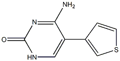 5-(3-Thienyl)-4-aminopyrimidin-2(1H)-one 结构式