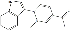 1,2-Dihydro-1-methyl-2-(1H-indol-3-yl)-5-acetylpyridine Struktur