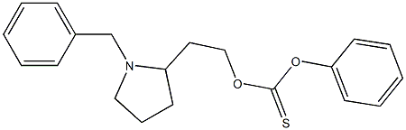 Thiocarbonic acid O-[2-(1-phenylmethylpyrrolidin-2-yl)ethyl]O-phenyl ester Structure