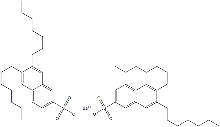 Bis(6,7-diheptyl-2-naphthalenesulfonic acid)barium salt,,结构式