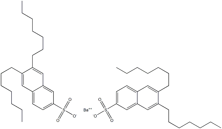 Bis(6,7-diheptyl-2-naphthalenesulfonic acid)barium salt Structure