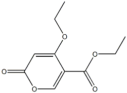 2-Oxo-4-ethoxy-2H-pyran-5-carboxylic acid ethyl ester,,结构式