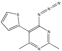 5-(2-Thienyl)-2,4-dimethyl-6-azidopyrimidine Structure