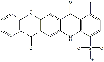 5,7,12,14-Tetrahydro-1,11-dimethyl-7,14-dioxoquino[2,3-b]acridine-4-sulfonic acid 结构式