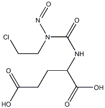 2-[3-(2-クロロエチル)-3-ニトロソウレイド]グルタル酸 化学構造式