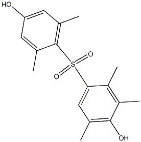 4,4'-Dihydroxy-2,2',3,5,6'-pentamethyl[sulfonylbisbenzene] Struktur