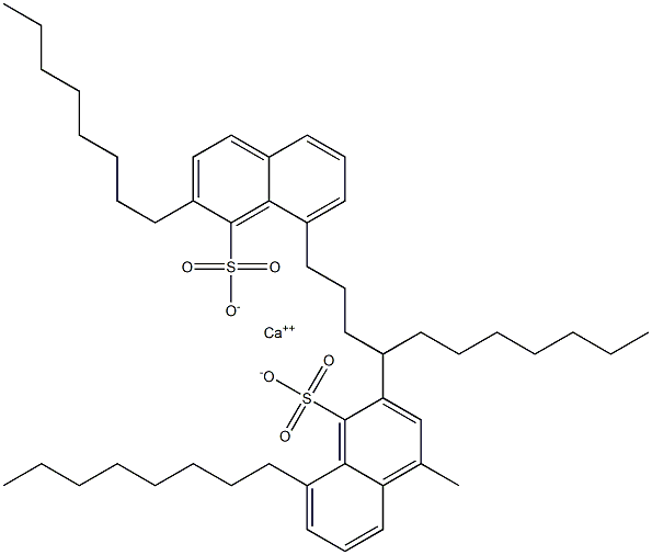 ビス(2,8-ジオクチル-1-ナフタレンスルホン酸)カルシウム 化学構造式