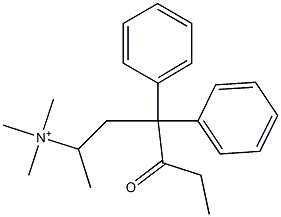 N,N,N-Trimethyl-3,3-diphenyl-1-methyl-4-oxo-1-hexanaminium Structure