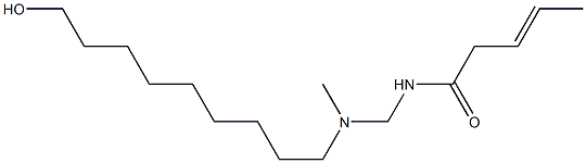 N-[[N-(9-Hydroxynonyl)-N-methylamino]methyl]-3-pentenamide Structure