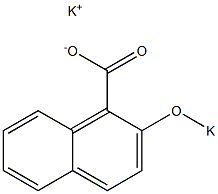 2-Potassiooxy-1-naphthoic acid potassium salt Struktur