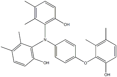 N,N-Bis(6-hydroxy-2,3-dimethylphenyl)-4-(6-hydroxy-2,3-dimethylphenoxy)benzenamine Struktur