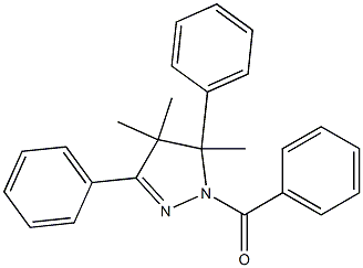 4,5-Dihydro-4,4,5-trimethyl-3,5-diphenyl-1-benzoyl-1H-pyrazole Structure