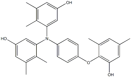 N,N-Bis(5-hydroxy-2,3-dimethylphenyl)-4-(6-hydroxy-2,4-dimethylphenoxy)benzenamine 结构式