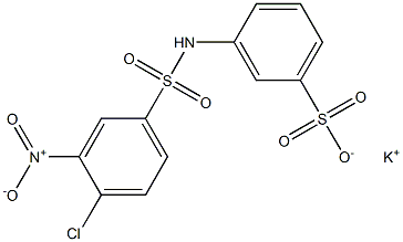 m-(4-Chloro-3-nitrophenylsulfonylamino)benzenesulfonic acid potassium salt,,结构式