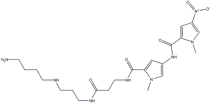 4-[[4-Nitro-1-methyl-1H-pyrrol-2-yl]carbonylamino]-N-[3-[[3-[(4-aminobutyl)amino]propyl]amino]-3-oxopropyl]-1-methyl-1H-pyrrole-2-carboxamide Structure