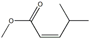 (Z)-4-Methyl-2-pentenoic acid methyl ester,,结构式