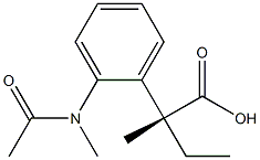 [R,(-)]-2-Methyl-2-[o-(N-methylacetylamino)phenyl]butyric acid,,结构式