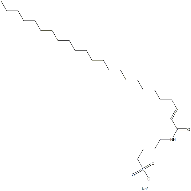 4-[(1-Oxo-2-tetracosen-1-yl)amino]-1-butanesulfonic acid sodium salt Struktur