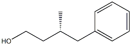 [R,(+)]-3-メチル-4-フェニル-1-ブタノール 化学構造式