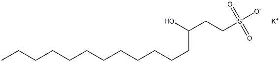 3-Hydroxypentadecane-1-sulfonic acid potassium salt,,结构式