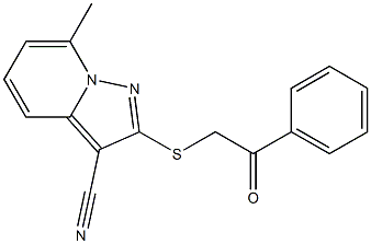 2-[[(Phenylcarbonyl)methyl]thio]-7-methyl-pyrazolo[1,5-a]pyridine-3-carbonitrile