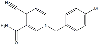 1-(4-Bromobenzyl)-4-cyano-1,4-dihydro-3-pyridinecarboxamide,,结构式