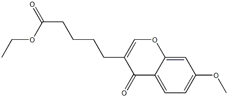 5-(7-Methoxy-4-oxo-4H-1-benzopyran-3-yl)valeric acid ethyl ester,,结构式