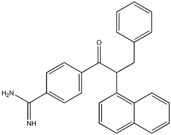 4-[2-(1-Naphtyl)-1-oxo-3-phenylpropyl]benzamidine Structure