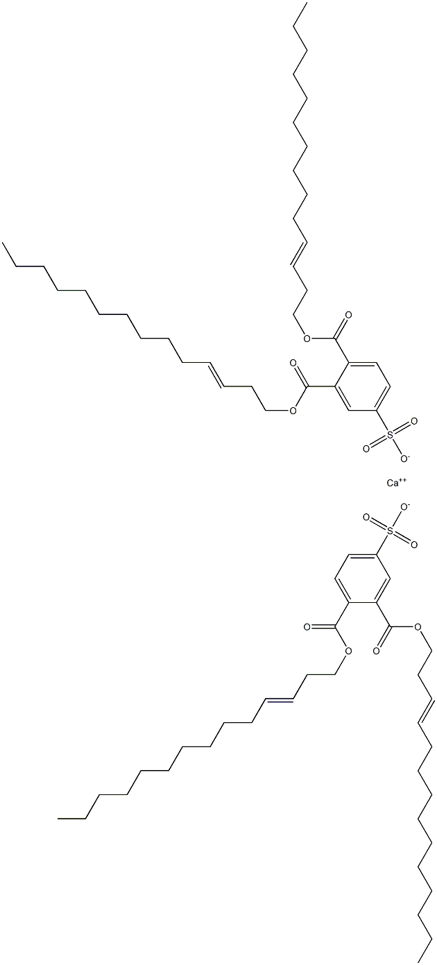 ビス[3,4-ジ(3-テトラデセニルオキシカルボニル)ベンゼンスルホン酸]カルシウム 化学構造式