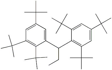 1-(2,3,5-Tri-tert-butylphenyl)-1-(2,4,6-tri-tert-butylphenyl)propane 结构式