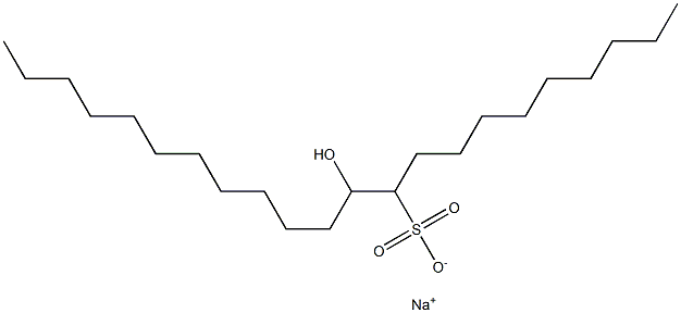 11-Hydroxydocosane-10-sulfonic acid sodium salt Structure