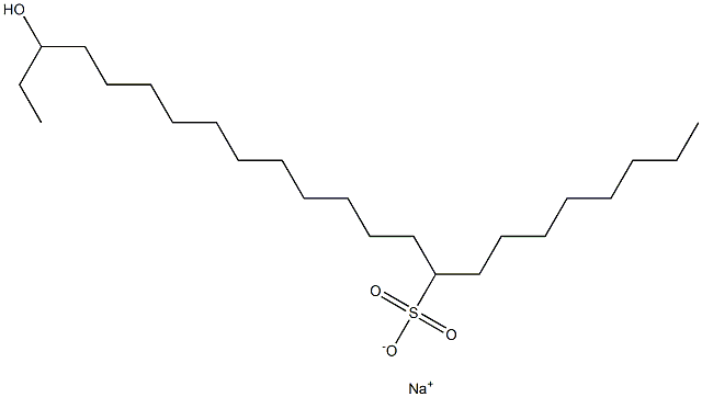 21-Hydroxytricosane-9-sulfonic acid sodium salt Struktur