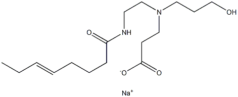 3-[N-(3-Hydroxypropyl)-N-[2-(5-octenoylamino)ethyl]amino]propionic acid sodium salt Structure