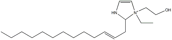 1-Ethyl-1-(2-hydroxyethyl)-2-(2-tridecenyl)-4-imidazoline-1-ium Struktur