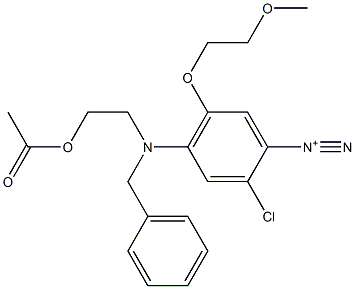 4-[[2-(Acetyloxy)ethyl]benzylamino]-2-chloro-5-(2-methoxyethoxy)benzenediazonium Structure