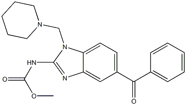 N-[5-Benzoyl-1-piperidinomethyl-1H-benzimidazol-2-yl]carbamic acid methyl ester Structure