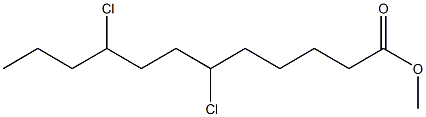 6,9-ジクロロラウリン酸メチル 化学構造式