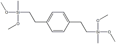1,4-ビス[2-[ジメトキシ(メチル)シリル]エチル]ベンゼン 化学構造式